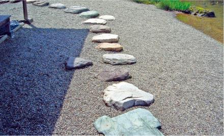 Yohokan Garden Famous Stones from Fukui are Also Used