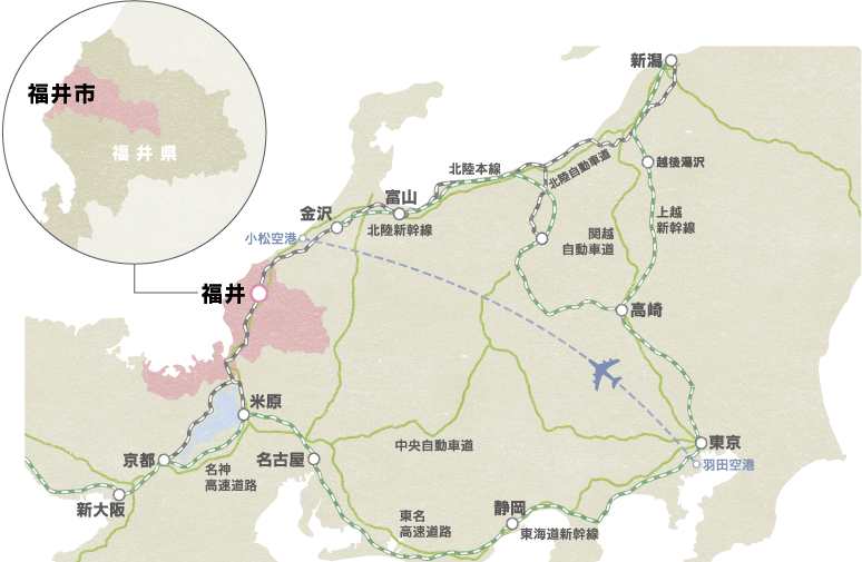 Location of Fukui City